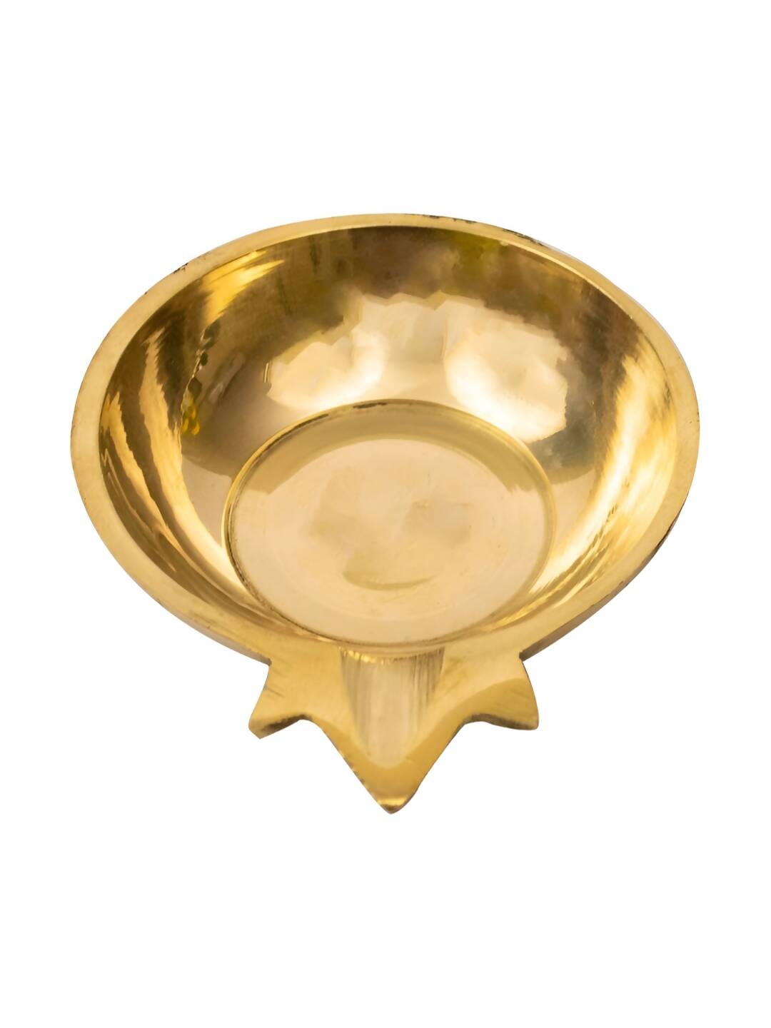 Spillbox Gold-Toned Brass Agal Vilakku Diya Round Pooja Essential | Swadesiicart