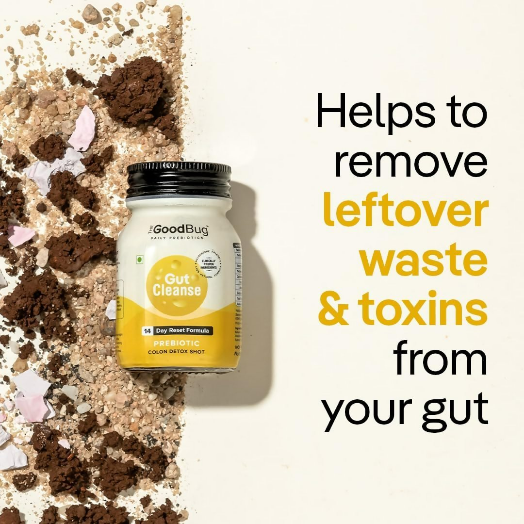 The Good Bug Gut Cleanse - 14 Prebiotic Colon Detox Shots (70ml Each) | Swadesiicart