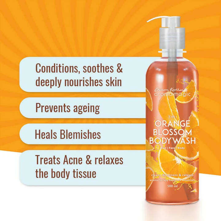 Blossom Kochhar Aroma Magic 3-in-1 Orange Blossom Body Wash | Energizing Aromatherapy Body Wash - Swadesiicart