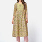 NOZ2TOZ Women Yellow Anarkali Cotton Kurta With Pant & Dupatta (3pcs Set) - Swadesiicart