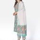 NOZ2TOZ Women Sea Green Cotton Kurta with Pant & Dupatta (3pcs Set) - Swadesiicart