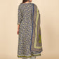 NOZ2TOZ Women Blue Anarkali Cotton Kurta with Pant & Dupatta (3pcs Set) - Swadesiicart