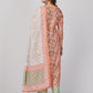 NOZ2TOZ Women's Peach Anarkali Kurta & Pant With Dupatta- (3pcs set) - Swadesiicart