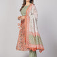 NOZ2TOZ Women's Peach Anarkali Kurta & Pant With Dupatta- (3pcs set) - Swadesiicart