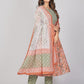 NOZ2TOZ Women's Peach Anarkali Kurta & Pant With Dupatta- (3pcs set) - Swadesiicart
