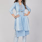 NOZ2TOZ Women's Sky Blue Kurta-Pant With Dupatta set- (3pcs set) - Swadesiicart
