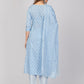NOZ2TOZ Women's Sky Blue Kurta-Pant With Dupatta set- (3pcs set) - Swadesiicart