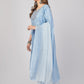 NOZ2TOZ Women's Sky Blue Kurta-Pant With Dupatta set- (3pcs set) - Swadesiicart
