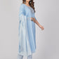 NOZ2TOZ Women's Sky Blue Kurta-Pant With Dupatta set- (3pcs set) - Swadesiicart
