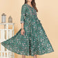 NOZ2TOZ Women's Green Printed Anarkali Cotton Kurta (1 Pc Set) - Swadesiicart