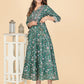 NOZ2TOZ Women's Green Printed Anarkali Cotton Kurta (1 Pc Set) - Swadesiicart