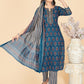 NOZ2TOZ Women's Blue Kurta & Pant With Dupatta- (3pcs set) - Swadesiicart