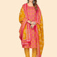 NOZ2TOZ Women's Printed & Hand Work Straight Cotton Coral Stitched Kurta Pant With Dupatta - Swadesiicart