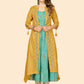 NOZ2TOZ Women Mustard Yellow Anarkali Kurta With Shrug (2pcs Set) - Swadesiicart