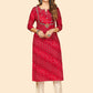 NOZ2TOZ Women Dark Pink Cotton Kurta (1pc) - Noz2Toz
