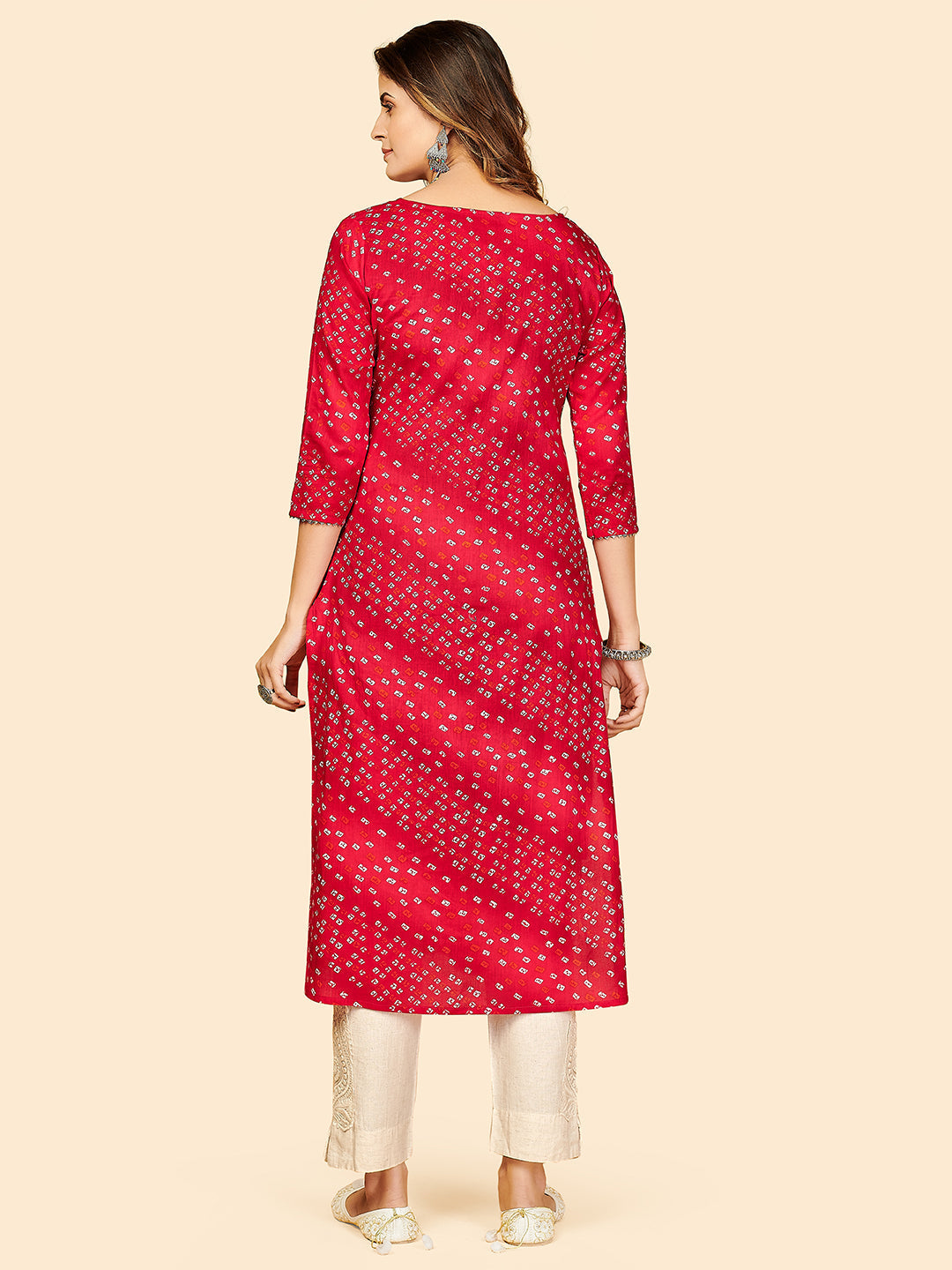NOZ2TOZ Women Dark Pink Cotton Kurta (1pc) - Swadesiicart