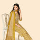 NOZ2TOZ Women's Embroidered & Sequience Work Straight Cotton Yellow Stitched Kurta Pant With Dupatta - Swadesiicart