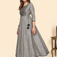 NOZ2TOZ Women's Embroidered Anarkali Cotton Bland Grey Stitched Kurta - Swadesiicart