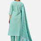 NOZ2TOZ Women's Turquoise Kurta & Pant With Dupatta set- (3pcs set) - Swadesiicart