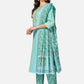 NOZ2TOZ Women's Turquoise Kurta & Pant With Dupatta set- (3pcs set) - Swadesiicart