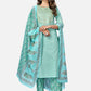 NOZ2TOZ Women's Turquoise Kurta & Pant With Dupatta set- (3pcs set) - Noz2Toz