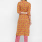 NOZ2TOZ Women's Sequin Mustard Kurta With Pant- (2pcs Set) - Swadesiicart