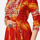 NOZ2TOZ Women's Red Bandhani Anarkali Kurta- (1pc Set) - Swadesiicart