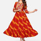 NOZ2TOZ Women's Red Bandhani Anarkali Kurta- (1pc Set) - Noz2Toz