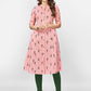 NOZ2TOZ Women Pink Cotton Kurta (1pc) - Noz2Toz