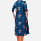 NOZ2TOZ Women's Blue A-Line Kurta- (1pc set) - Swadesiicart
