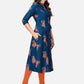 NOZ2TOZ Women's Blue A-Line Kurta- (1pc set) - Swadesiicart