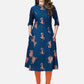 NOZ2TOZ Women's Blue A-Line Kurta- (1pc set) - Noz2Toz