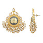 Joban Fashion Women Lotus Style Matte Gold Earrings | Swadesiicart