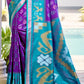 Shree Shyam Fashion Pochampalli Silk Violet Saree