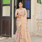 Vishnu Weaves Women's Chiku Banarasi Silk Saree with Blouse - Swadesiicart