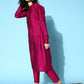 Ahalyaa Women's Traditional wear Kurta Set - Burgundy | Swadesiicart