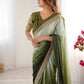 Exclusive Collection Pista Green Party Wear Chinon Salk Saree - Swadesiicart