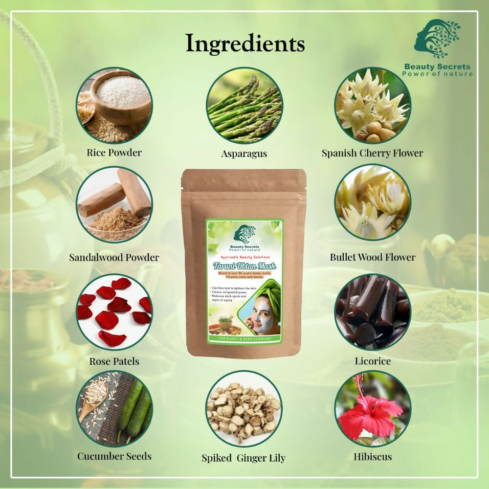 Beauty Secrets Ayurvedic Taruni Ubtan Face Mask - Swadesiicart