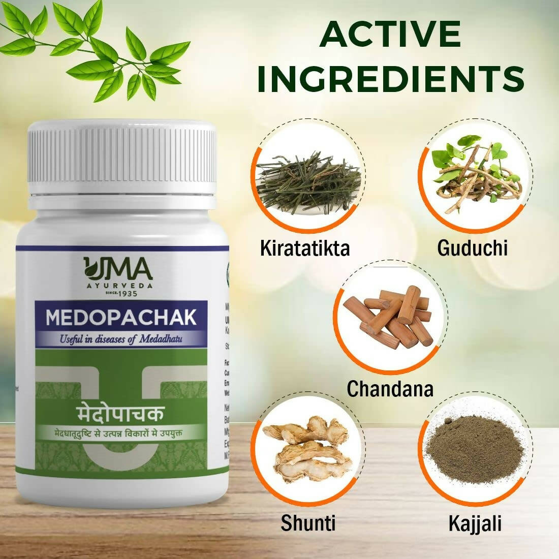 Uma Ayurveda Medopachak Tablets - Swadesiicart