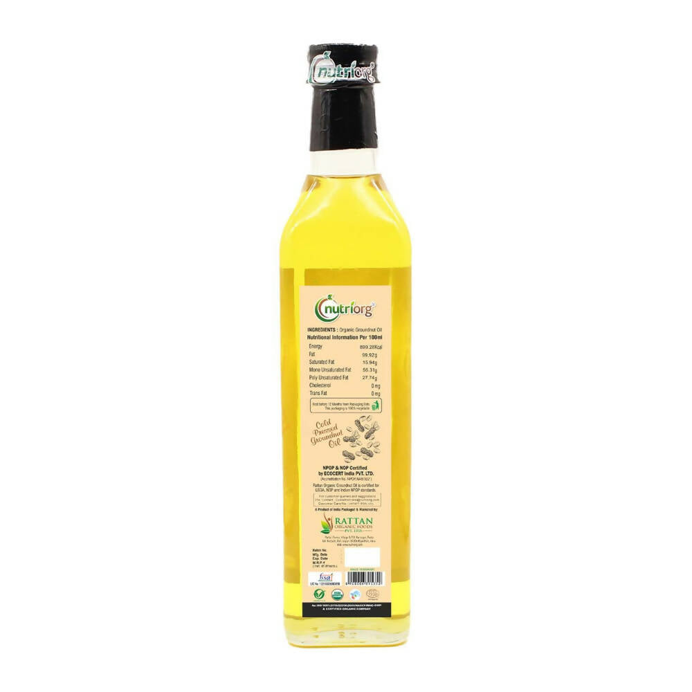 Nutriorg Organic Groundnut Oil - Swadesiicart