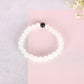 NVR Men & Women Transparent & White & Black Marbel Crystal Elasticated Bracelet - Swadesiicart