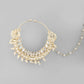 VOJ Gold-Polished With Pearl Indian Nose Pin | Swadesiicart