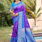 Anaita Violet Silk Saree With Blouse Piece