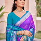 Anaita Violet Silk Saree With Blouse Piece