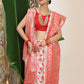 Shree Shyam Fashion Linen Cotton Red & White Saree