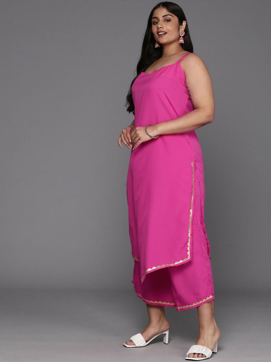 Ahalyaa Women's Traditional wear Kurta Set - Pink | Swadesiicart
