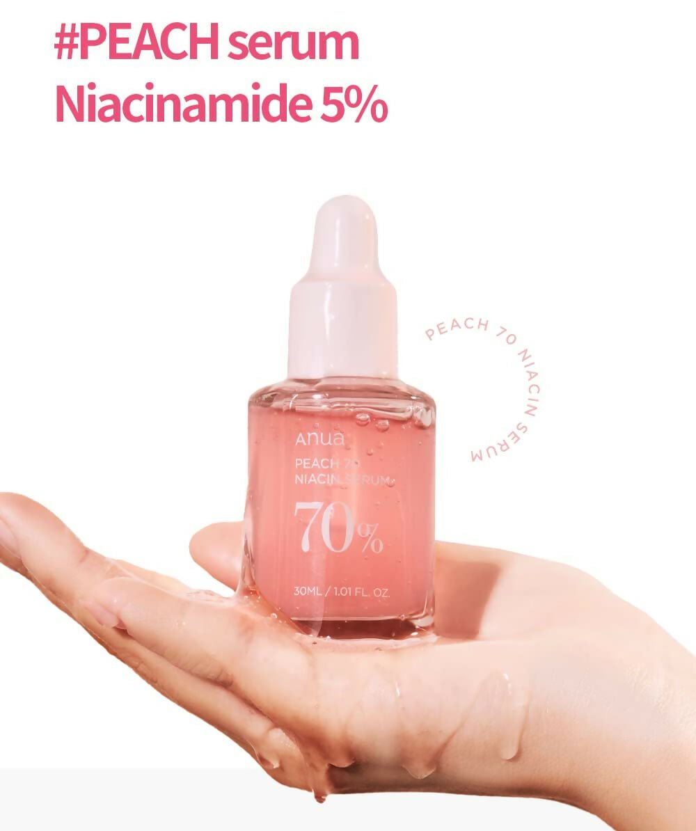 Anua Peach 70% Niacinamide Serum Brightening Hydrating Face Serum, Reducing Melanine Daily Clean Beauty - Korean Skincare | Swadesiicart