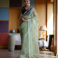 Vamsee Manbhari Green Organza Saree - Swadesiicart