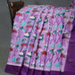 Shades Of Lavender And Purple Pure Munga Cotton Block Print Saree By Gayathri Reddy Designer Studio | Swadesiicart