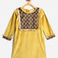 Ahalyaa Mustard Color Digital Print Velvet kids Kurta Palazzo Set For Girls | Swadesiicart